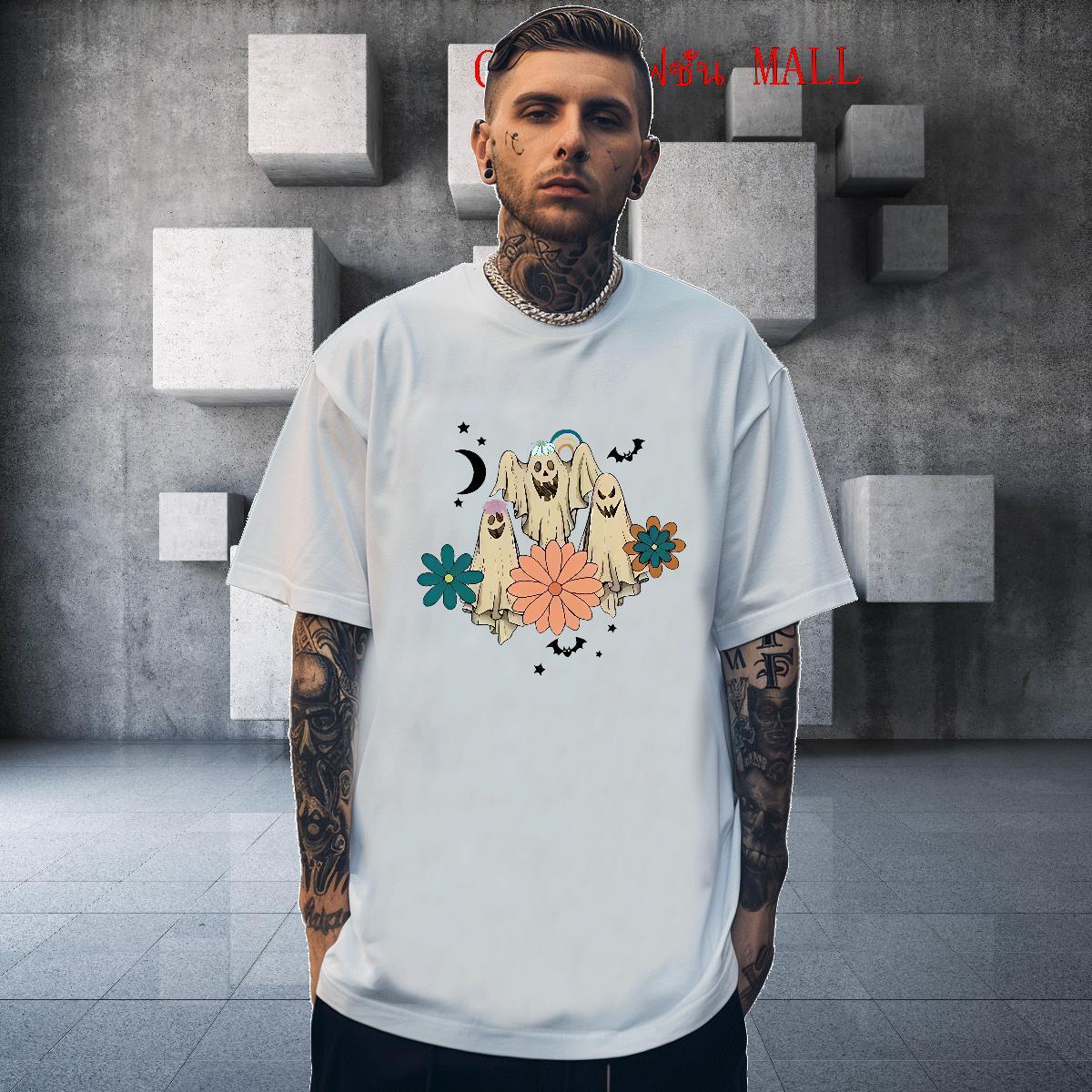 Wholesale demon Tshirt for Man Woman 230g 100% Cotton Men T Shirts White Plus Size Street wear Hip Hop Short Sleeve O-Neck Designer Tshirts