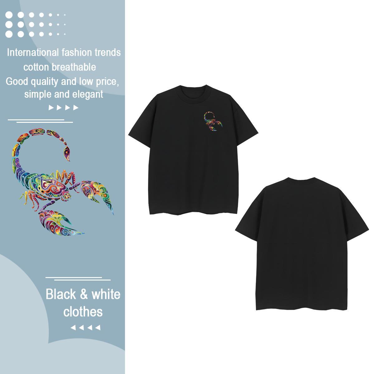 Custom Tshirts scorpion Street 230g 100% Cotton Wear Pure Cotton Unisex T Shirt For Man Custom Print Oversized