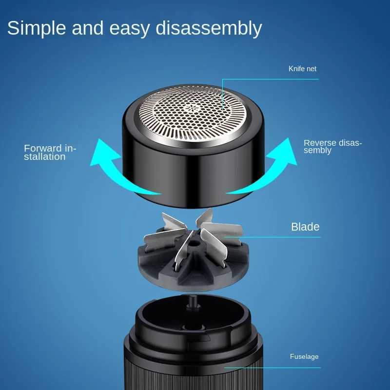 Mini electric shaver mens portable car travel charging shaver professional hair removal facial body care shaver W240819