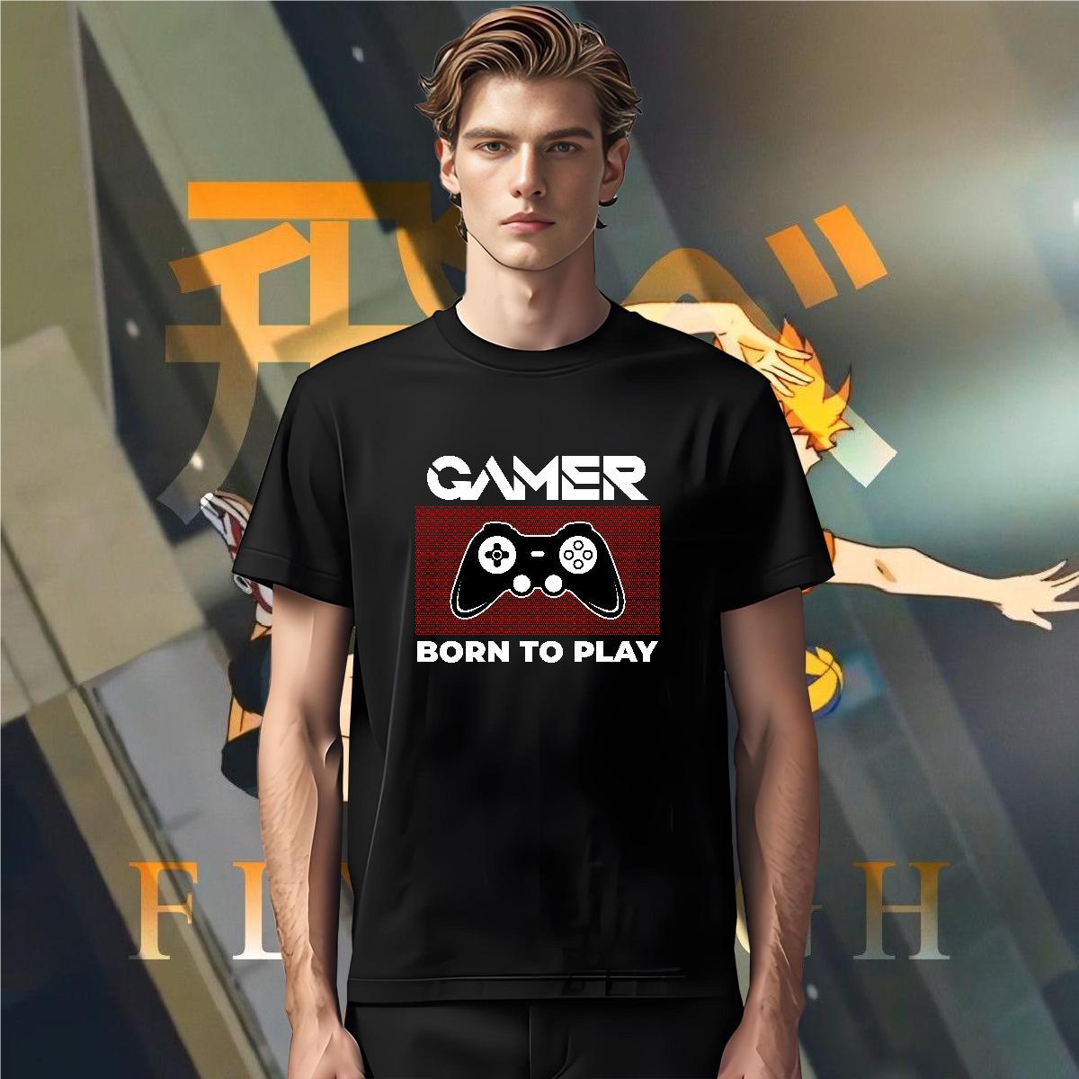 Cool games 230g Cotton Men Tees Outdoor Breathable Crew Neck T shirt DIY Customized Asian Size Tops Tees