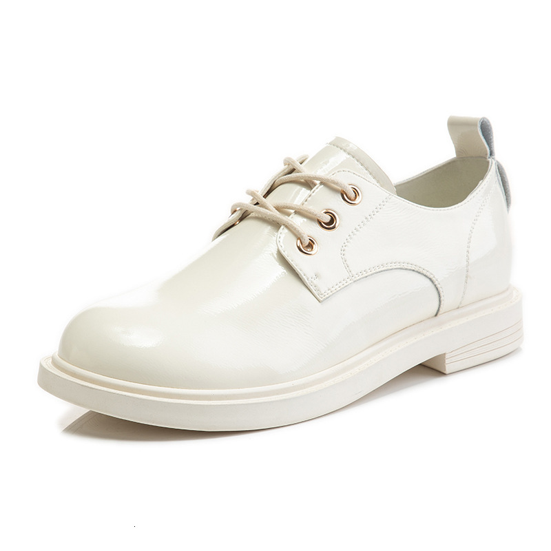 Ddmysports Little White Autumn New Small Thick Eels Versatile Genuine Leather Single Shoes Casual Fashion Women S Shoe Trend OUTDOOR