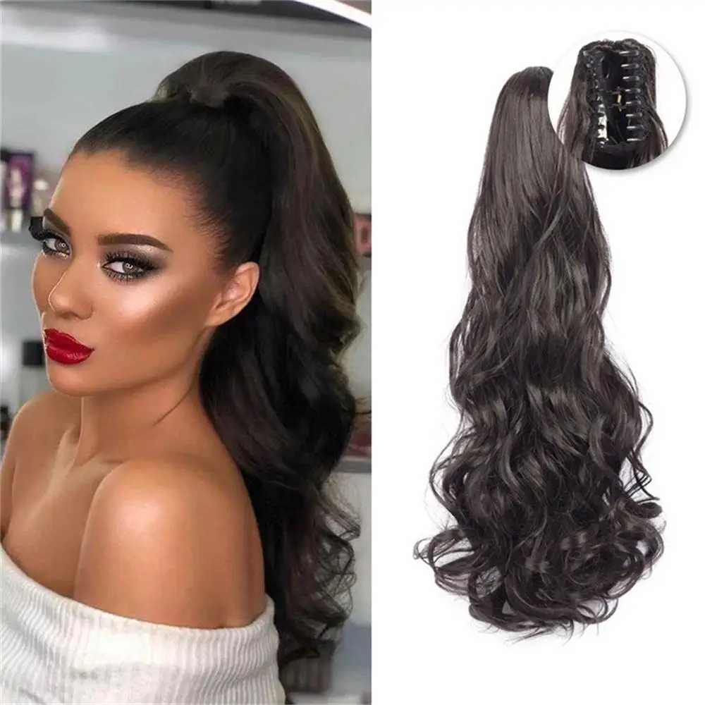 2024 Womens Fashion Wig - New ponytail wig suitable for women with long curly hair invisible clip ponytail hair extension W240817