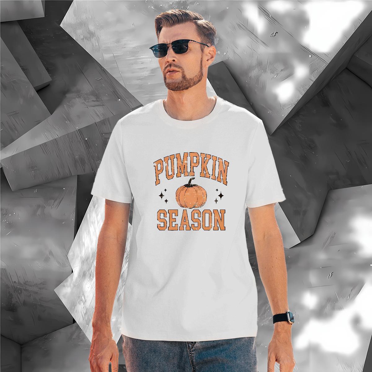 Comfortable Men T Shirts pumpkin Short Sleeve Soft Outdoor DIY Logo Oversized 100% Cotton 230g Men Tees Fashion Tee Shirt