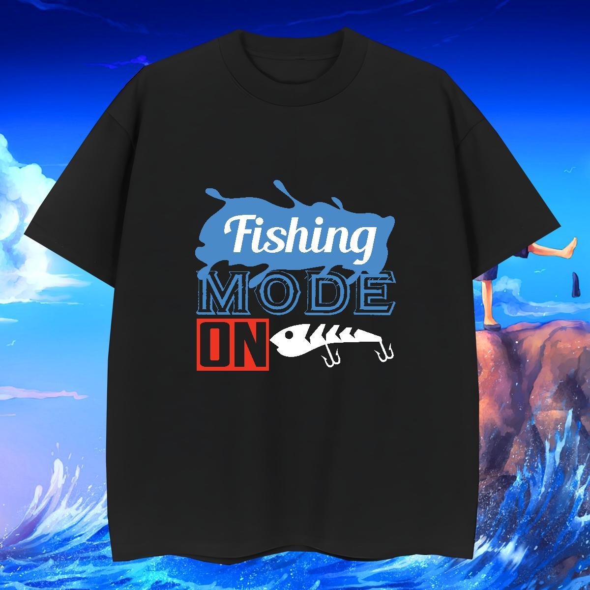 Classic fish 230g Cotton Men Clothes T-Shirt Daily Wear Short Sleeve O-Neck Mens T Shirts 2024 Designer Custom Cartoon Tops Shirt