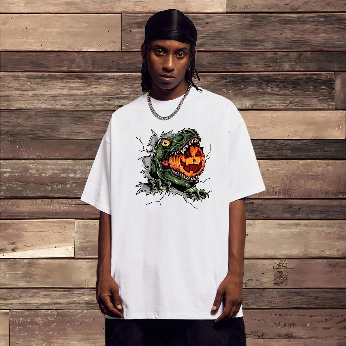 Brand T Shirt For Man crocodile Breathable Crew Neck Casual Daily Wear DIY Printed 230g 100% Cotton Men Tees Fashion Casual Tops Tees