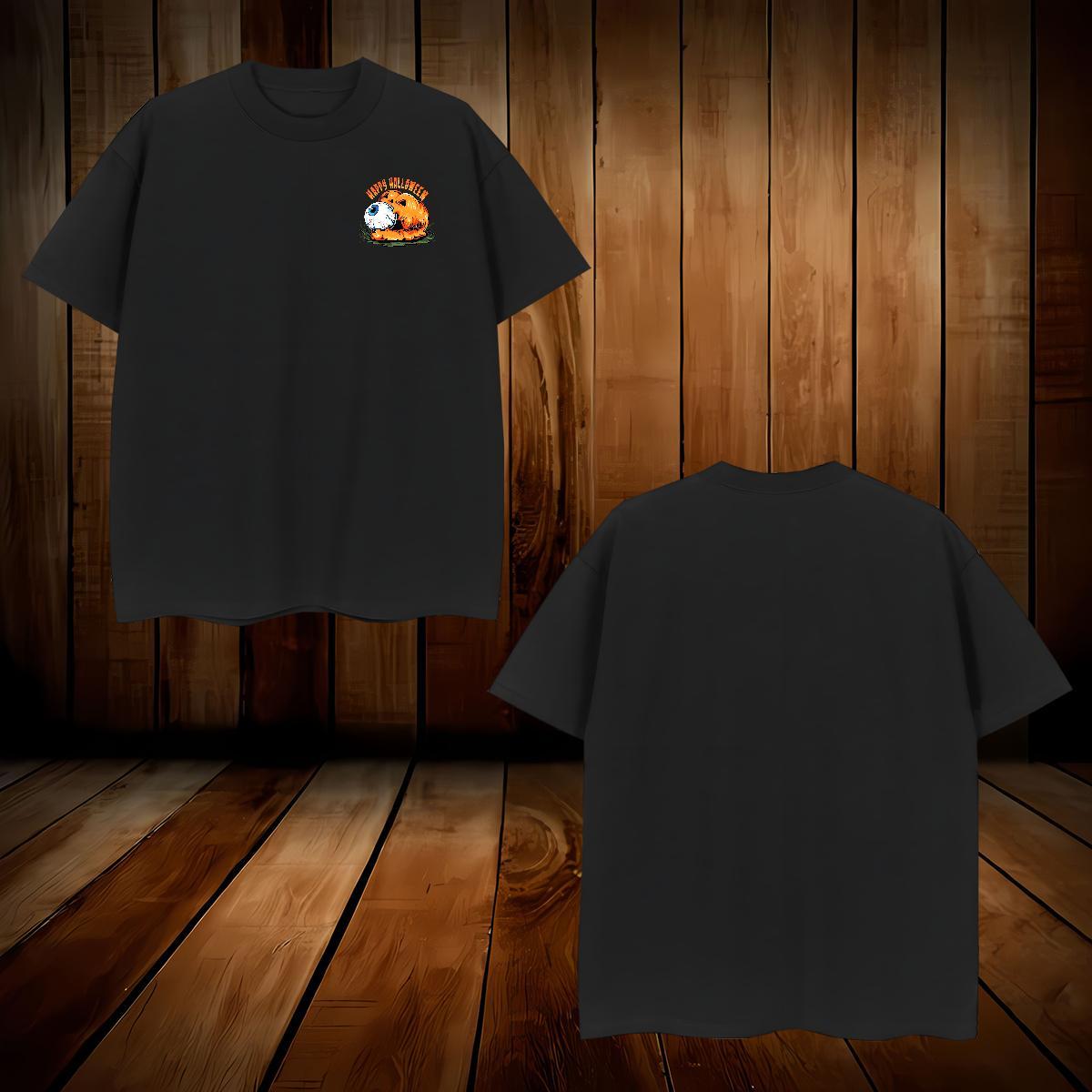 Brand Mens Tshirts pumpkin Summer Casual 230g Cotton Clothings Breathable Cool Design T Shirt For Man Oversized 3XL 4XL