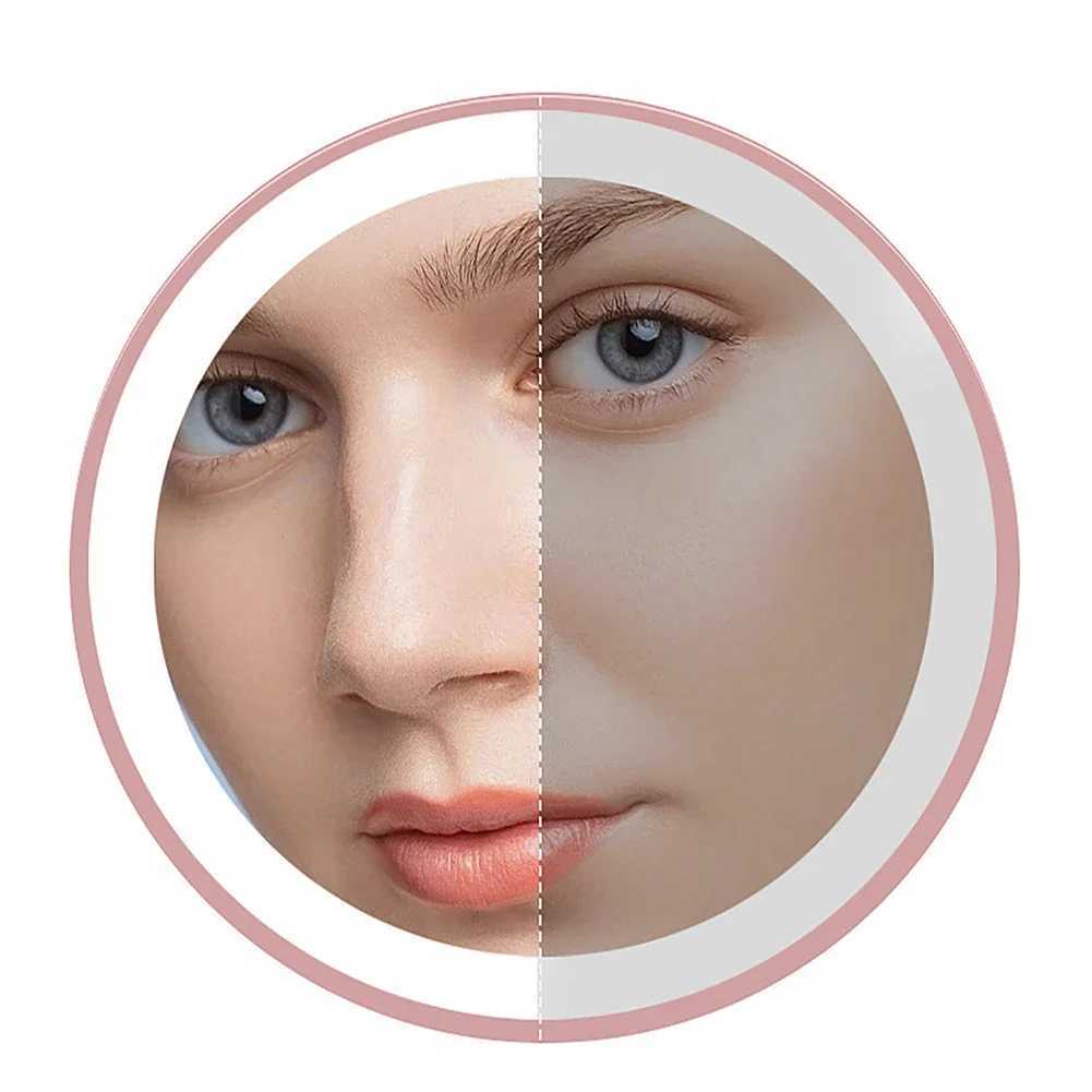 Makeup Mirror Light Mini Portable LED Light Hand Hold Cosmetic Mirror Foldable Lightweight Mini Design Pocket Mirror Y240819