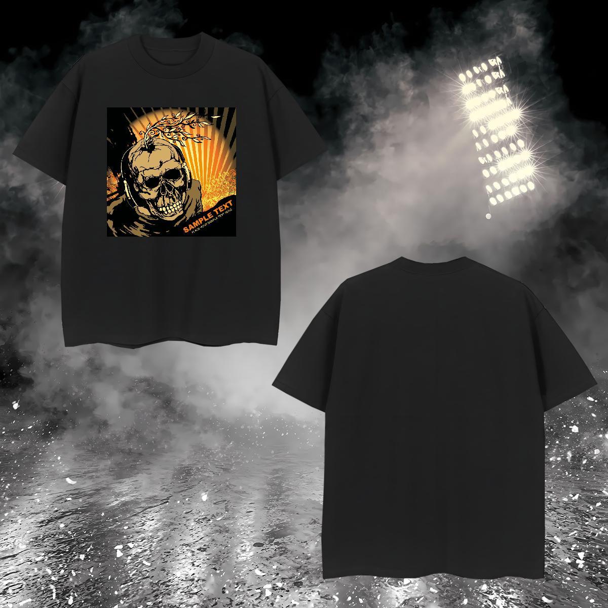 Men T Shirts 230g Pure Cotton scary Casual Crew Neck Breathable Custom Printed Men Tshirts New Wholesale Clothings