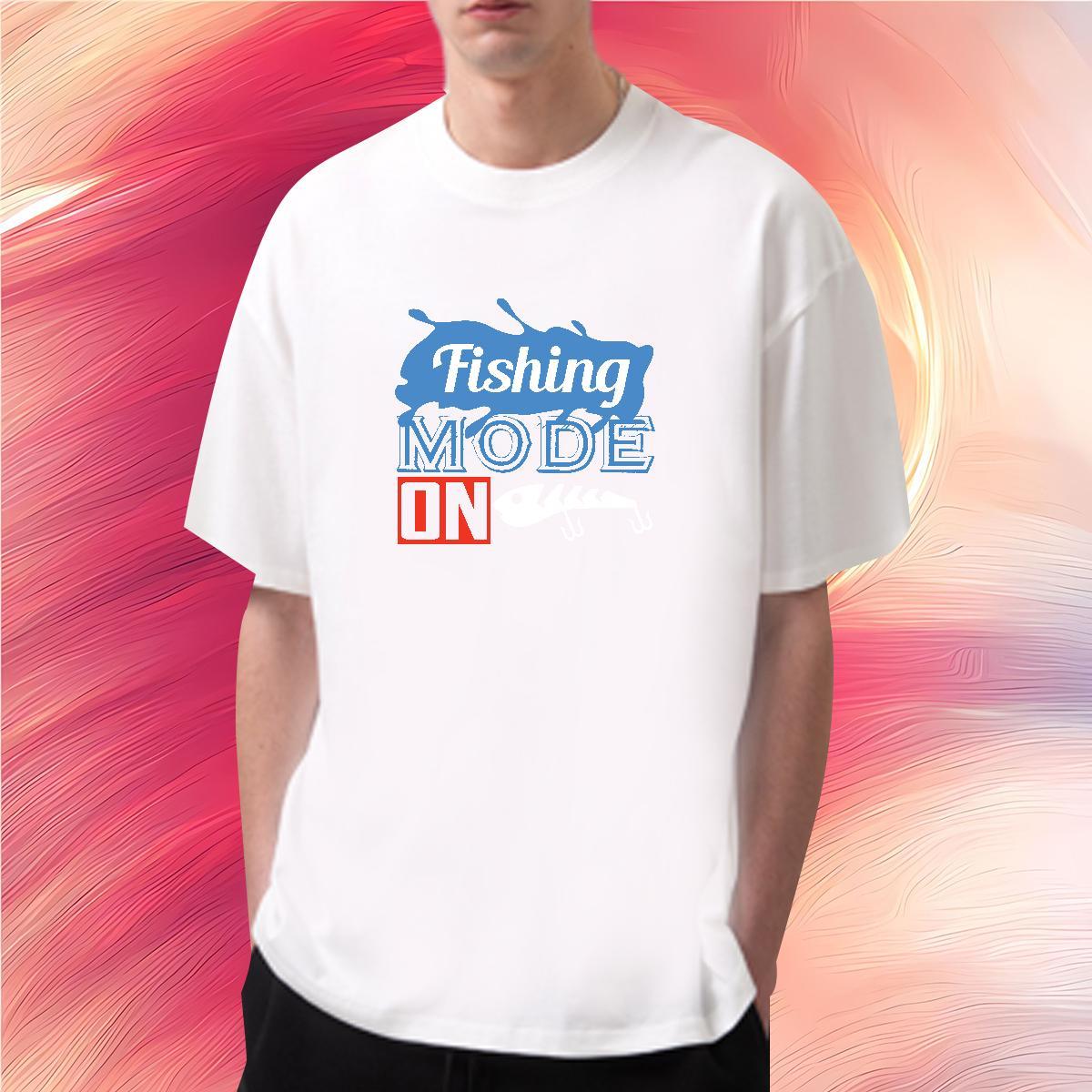 Designer fish 230g Cotton Tshirt for Man Woman Casual Beach Pure Cotton T-Shirts for Men Wholesale Custom Print Oversized Clothes