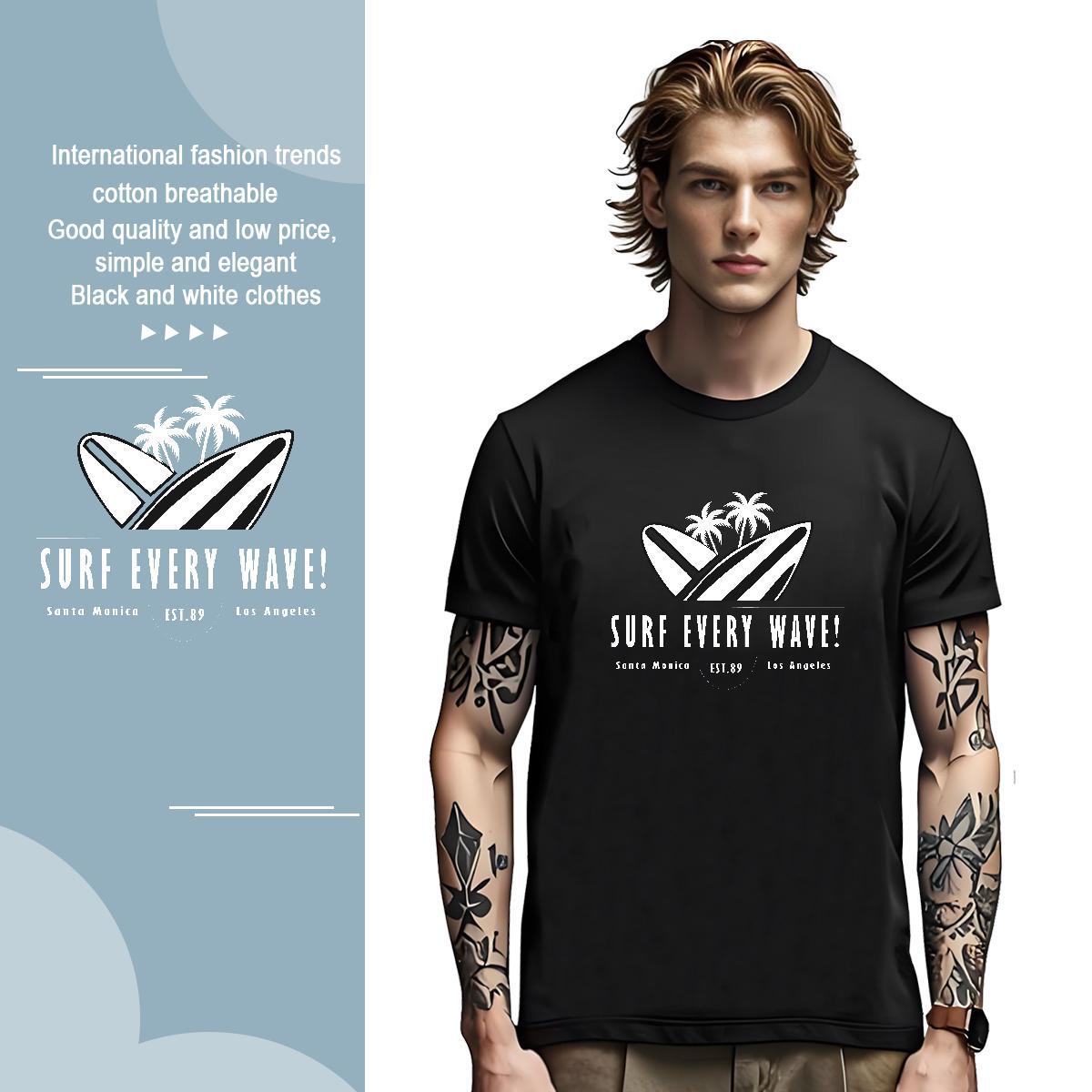 Popular skateboarding 230g 100% Cotton Couples T Shirts Beach Breathable Men T Shirts Customized Custom Printed Wear