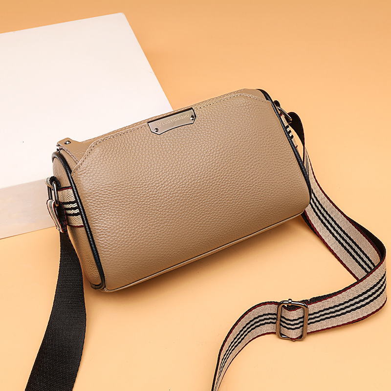 Genuine leather for women new simple shoulder crossbody trend casual soft top layer cowhide small square bag