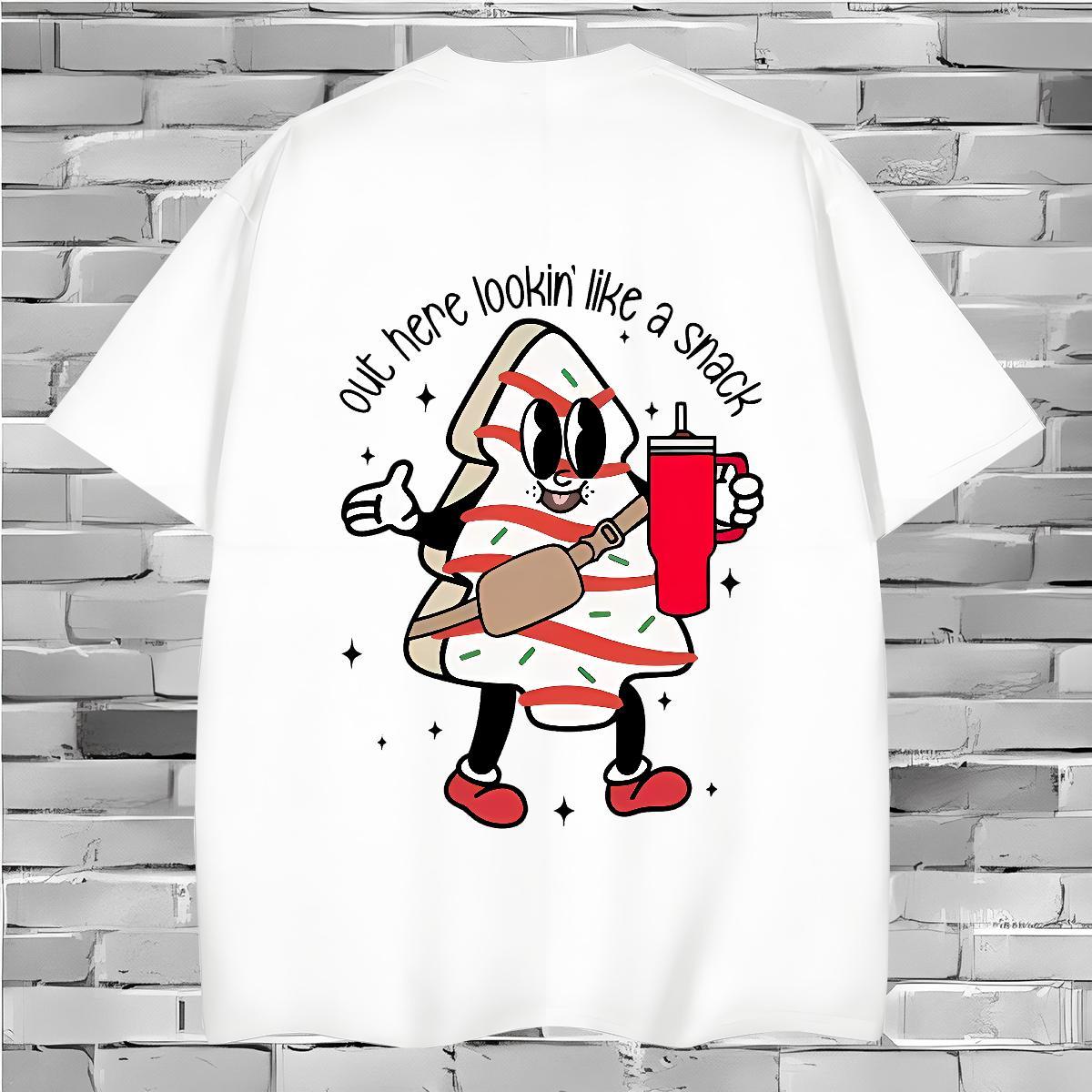 Mens T Shirts 230g Pure Cotton drink juice Street O Neck Short Sleeves Plus Size Custom Men Tops Tees Fashion New Loose Fit Tees Shirts