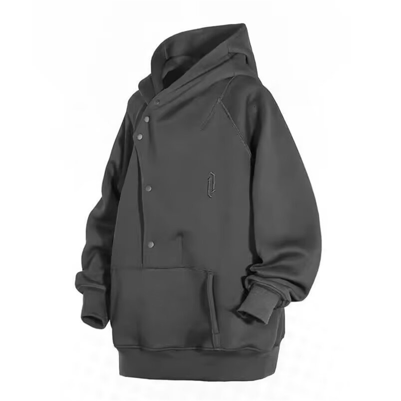 Spring Autumn Ninja Streetwear Turtleneck Hoodies For Men Y2K Oversized Sweatshirt Hoodies High Street Pullover Sweatshirt 240819