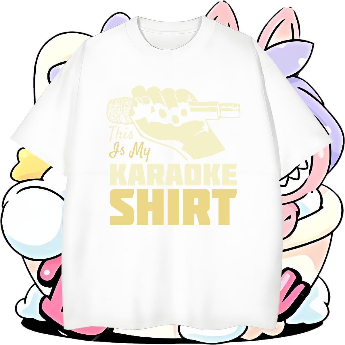 Soft karaoke 230g Cotton Men Tees Casual Daily Wear Crew Neck Breathable Man T Shirts Free Shipping DIY Anime Tees Shirts