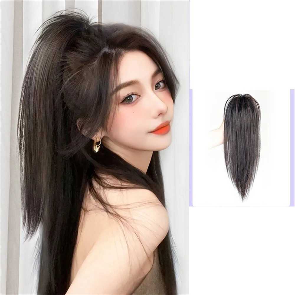 Ponytail female half tied ponytail simulation hair grab clip chicken tail braid fountain ponytail W240817