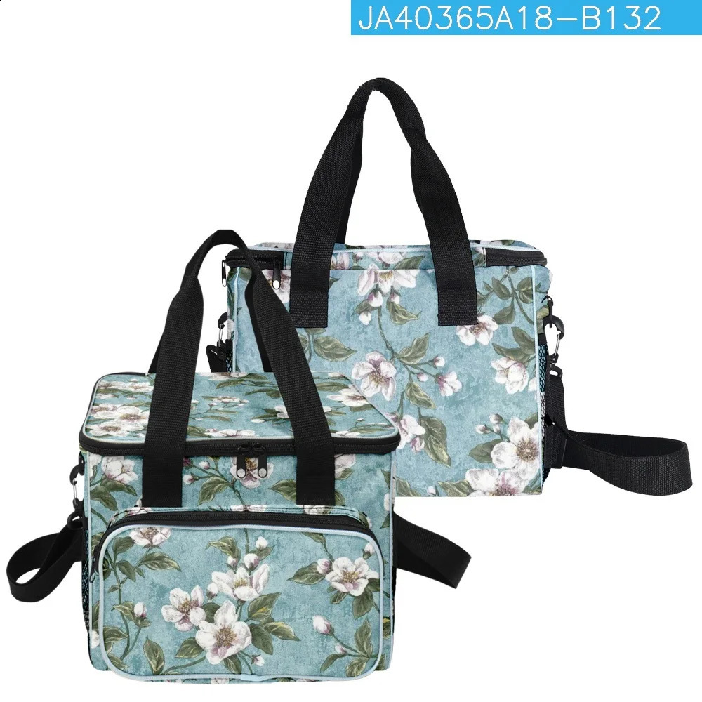 Classic Cool picnic Crossbody Camellia sinensis More Big Lunch Bag 3D Print Thermal insulation Food Handbags Ice Bags 240819
