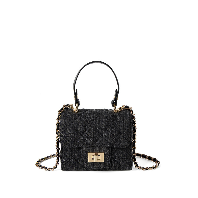 Cowboy Lingge Single Shoulder Handbag Flip Cover Lock Chain Crossbody Women's Summer New Small Fragrant Box Bag