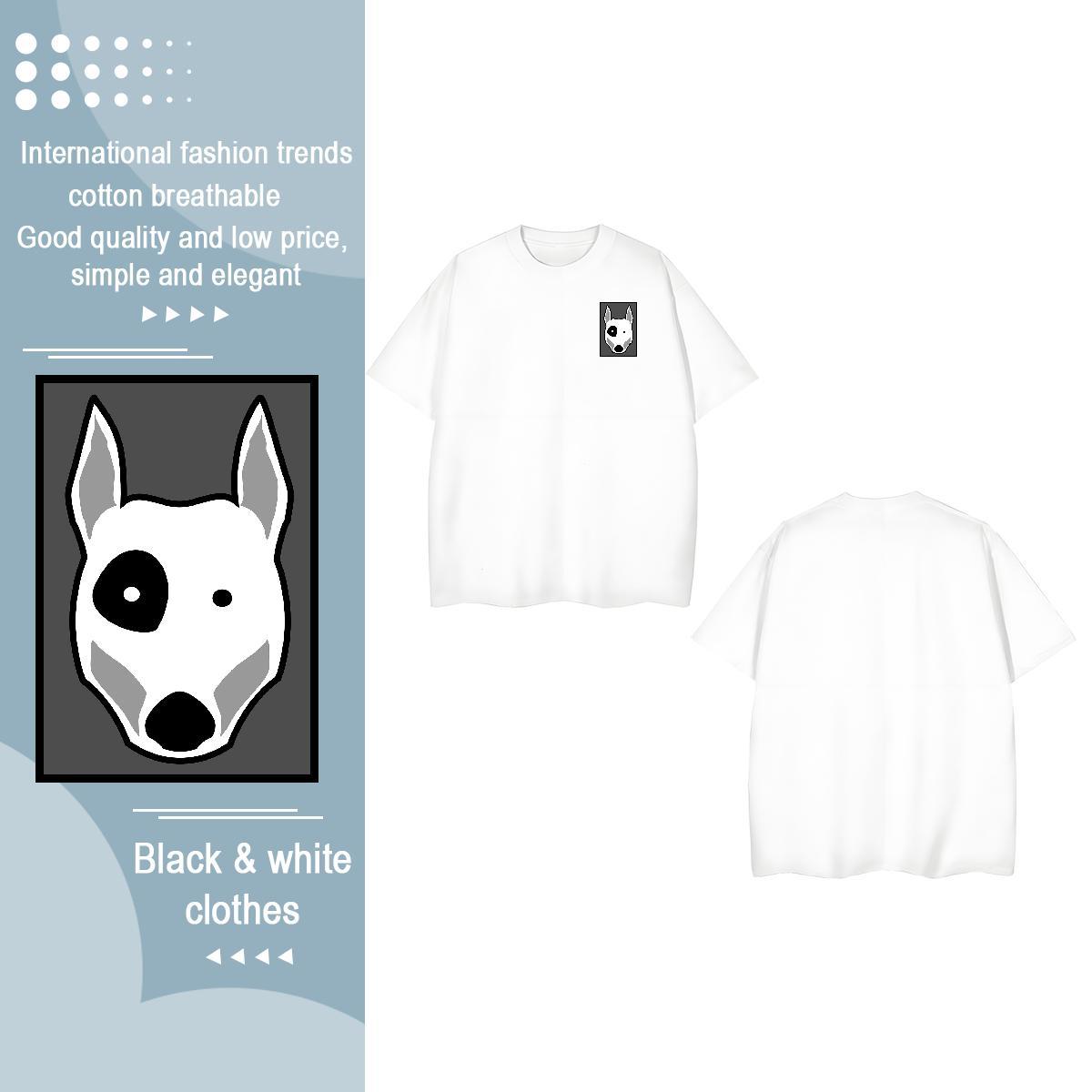 Custom Tshirt for Man Woman Dog Casual Daily Wear 100% Cotton 230g Tshirts Round Neck Short Sleeve Loose Fit Man T Shirts Custom Printing