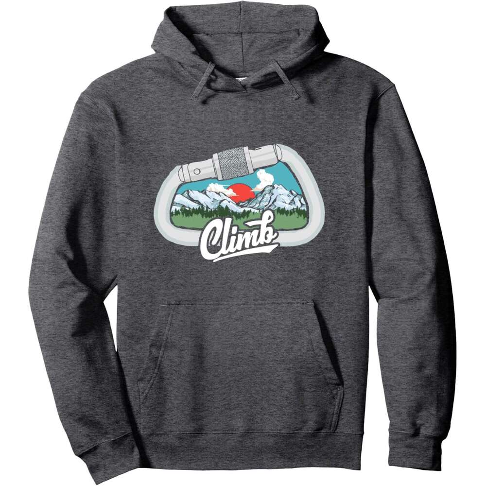 Hoodie for Mens Womens Sweet Retro Rock Climbing Mountain Scene Carabiner Graphic Pullover Hoodie Hoodies sweatshirt pullover jacket Long sleeve