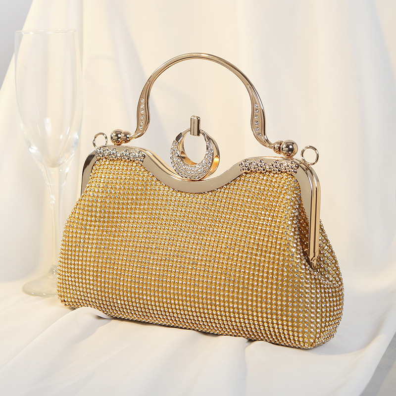 New Embedding Dinner Banquet Water Diamond Handbag Women's Dress Crossbody Evening Bag