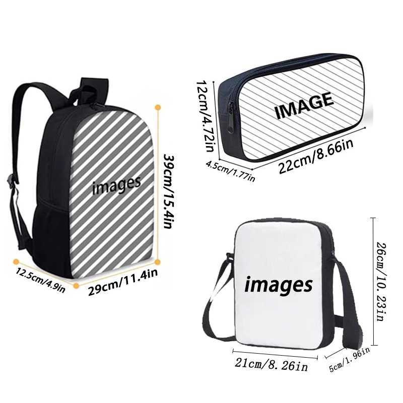 3Pcs Set School bags with Shoulder Bag Pencil bagCatoon School Bags for Boys Girls Kids Bags with Football PrintedLight Weight Y240820