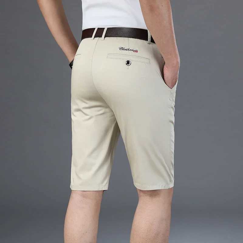 2024 Summer Thin Casual Shorts Men Traight Elastic Business Fashion Short Pants High Quality Male Brand Solid ColorXJ240817