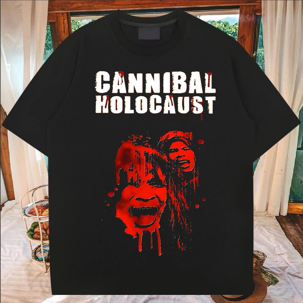 Classic Casual scary Men Tees 230g 100% Cotton T Shirts Men DIY Printed Casual Beach Breathable Crew Neck Popular Tee Shirt