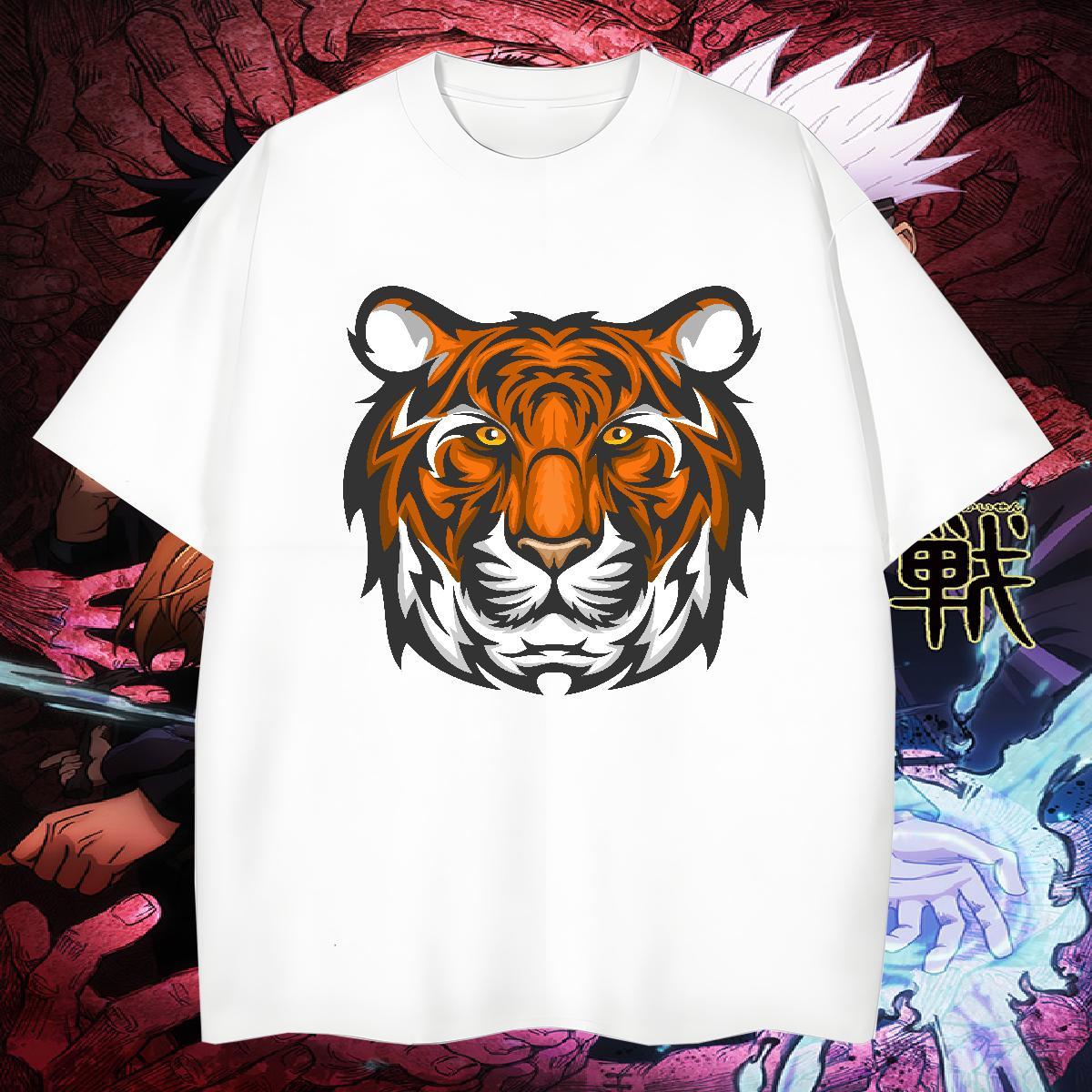 High Quality Mens T Shirts tiger Breathable Crew Neck Sports Casual DIY Printed 230g Pure Cotton Men Tees 2024 Designer Clothings