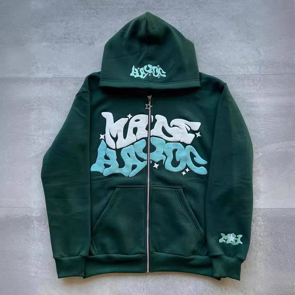 Y2K Hoodie Women Men Zip Up Grunge Aesthetic Hoodies Casual Vintage Oversized Pullover Sweatshirt Harajuku Jacket