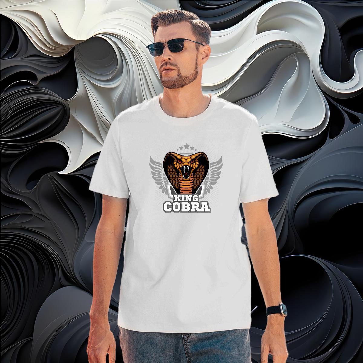 Free Shipping Men T Shirts cobra Breathable Short Sleeve Street wear Hip Hop Custom Big Size 230g Cotton Tshirts Stylist Tops Shirt