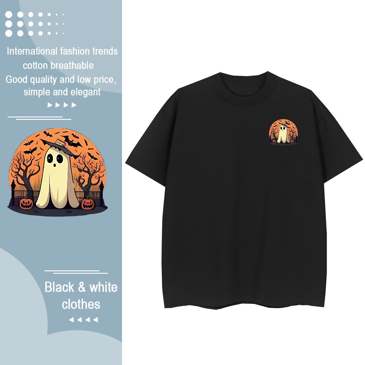 Fashion Designer Men Clothes T-Shirt monster Hip Hop Street 100% Cotton 230g Tee Shirt Breathable Crew Neck Wholesale T shirt Black Oversized