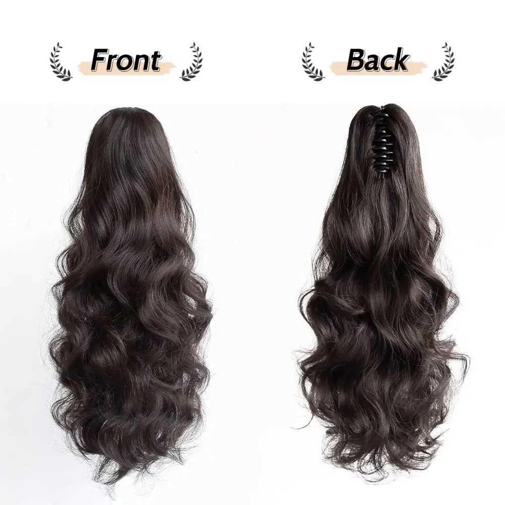 24 inch synthetic wig ponytail long claws curly waves natural cutting machine specially made for womens daily parties W240817