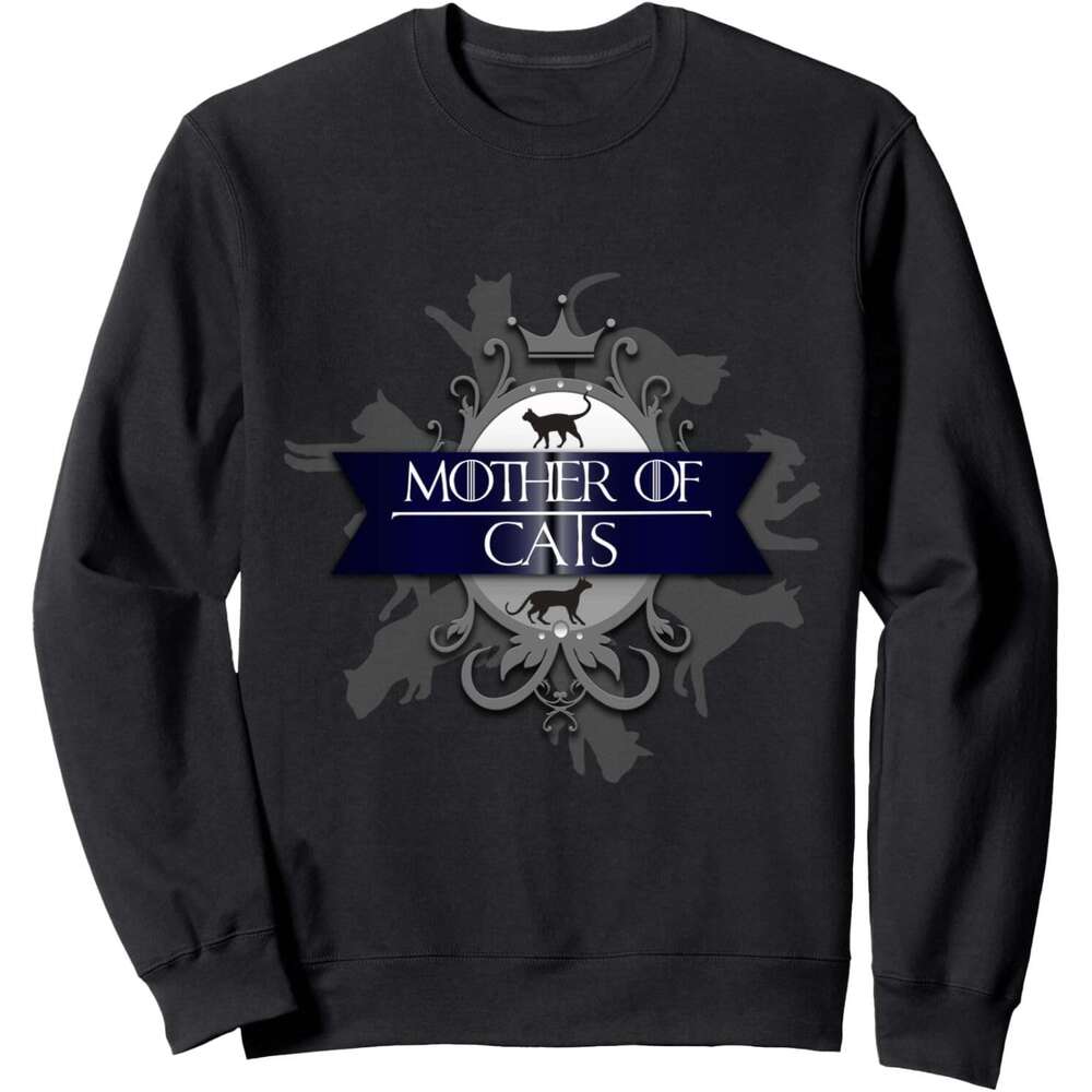 Long Sleeve Shirts for Men sweatshirt Mother Of Cats Cute Queen Gift for Cat Lovers Sweatshirt T shirt Tee Streetwear Casual tops clothes