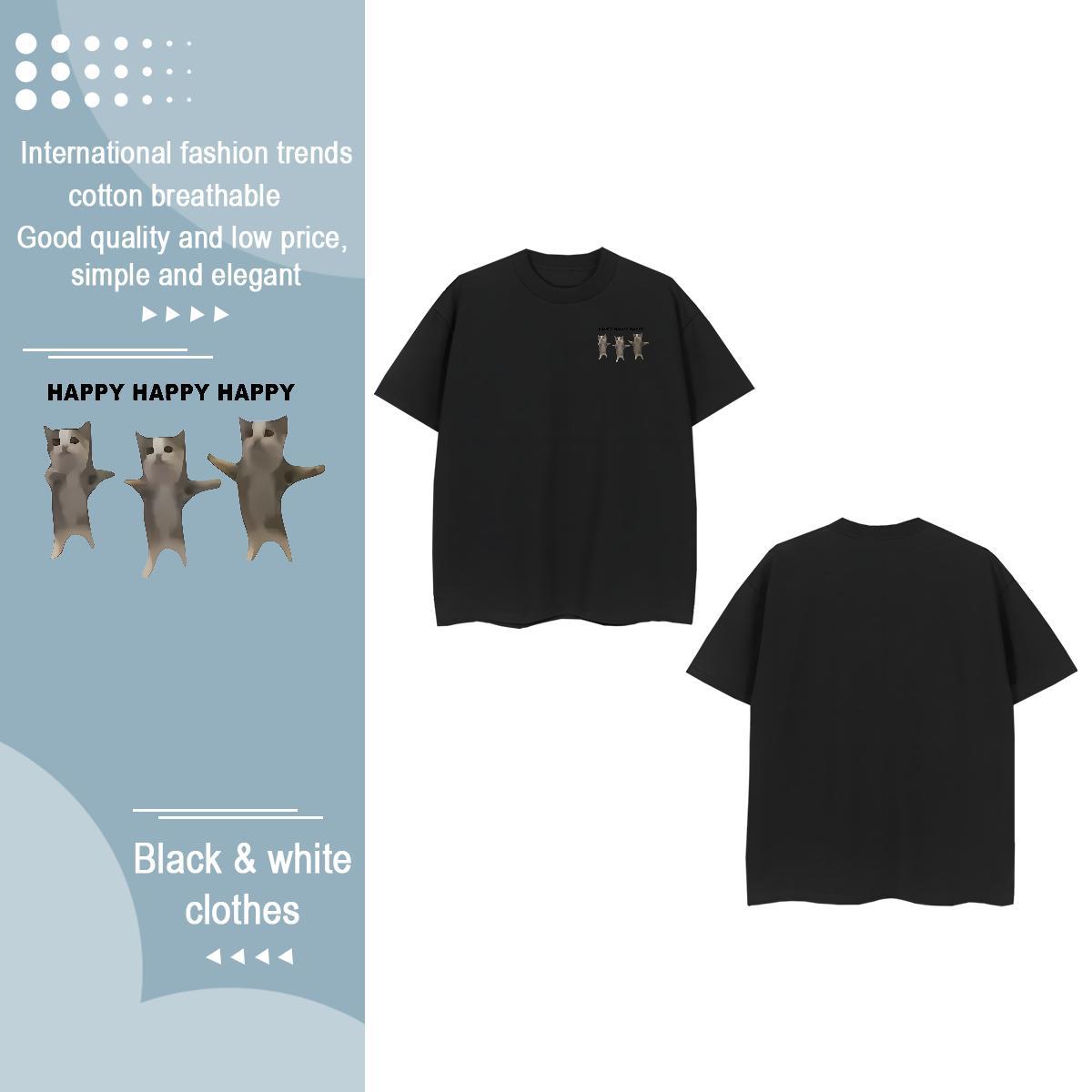 2024 Designer Men Tops Tees funny Spring Summer 230g Cotton Top Tees Breathable Short Sleeve Unisex Men T Shirts Custom Big Size