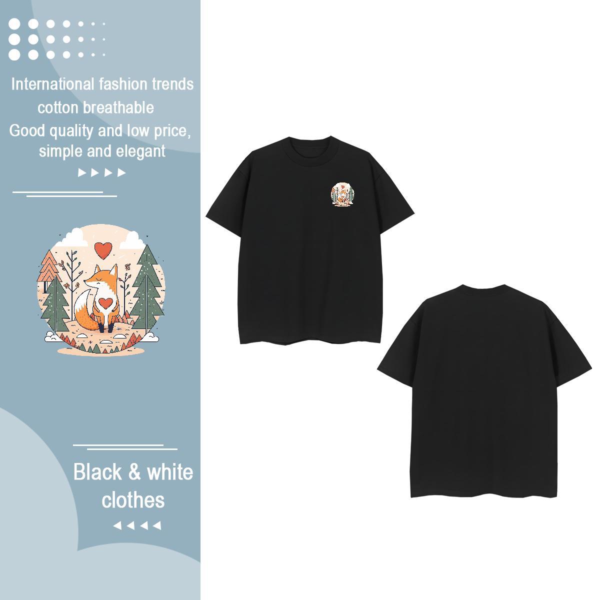 New Designer Men Tees fox Street Wear 230g Cotton Clothings Pure Cotton Comfortable T-Shirts Anime