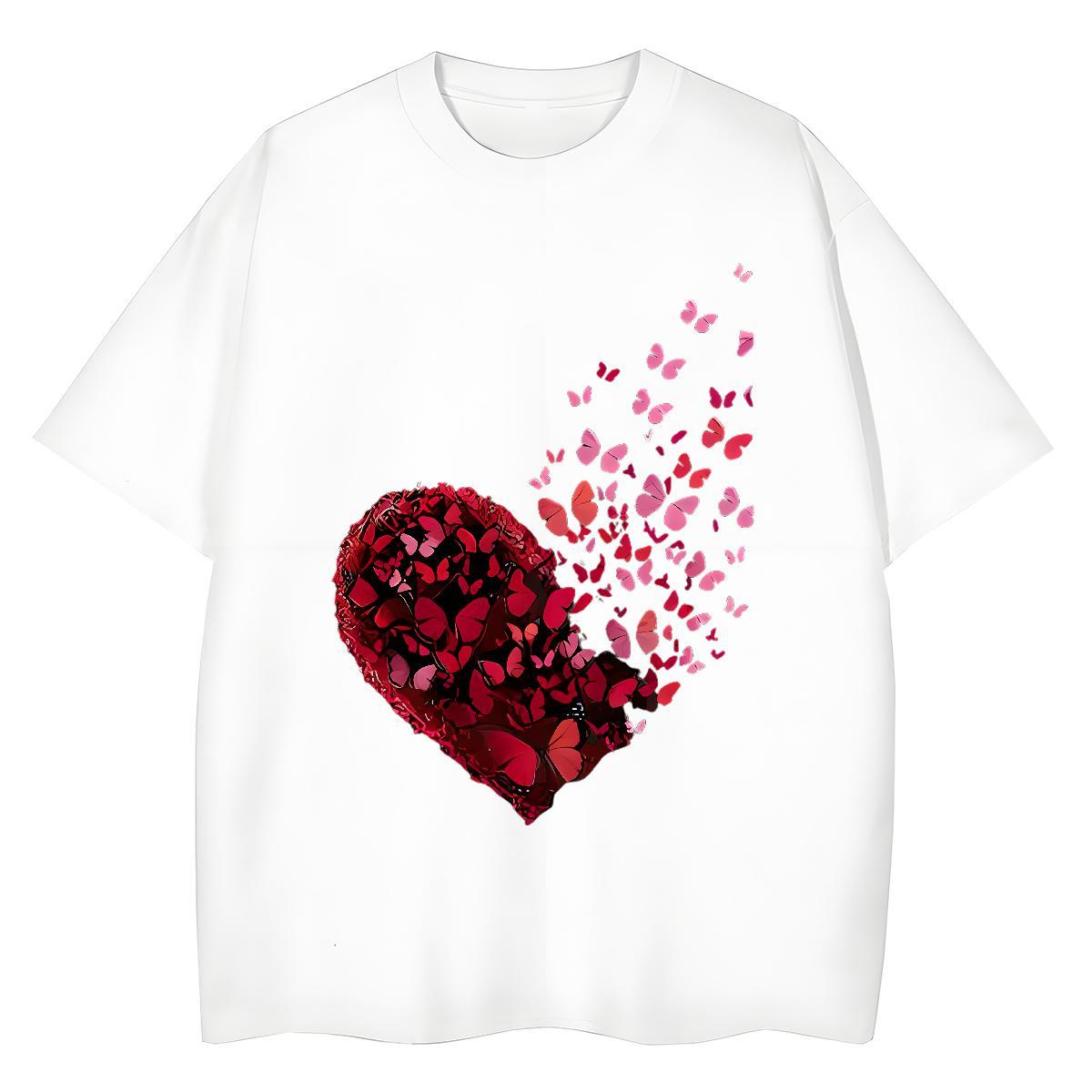 Designer Womens Tshirts Hip Hop Street Breathable Short Sleeve Clothes Shirt Free Shipping 230g Cotton Butterfly Black Oversized Woman T Shirts