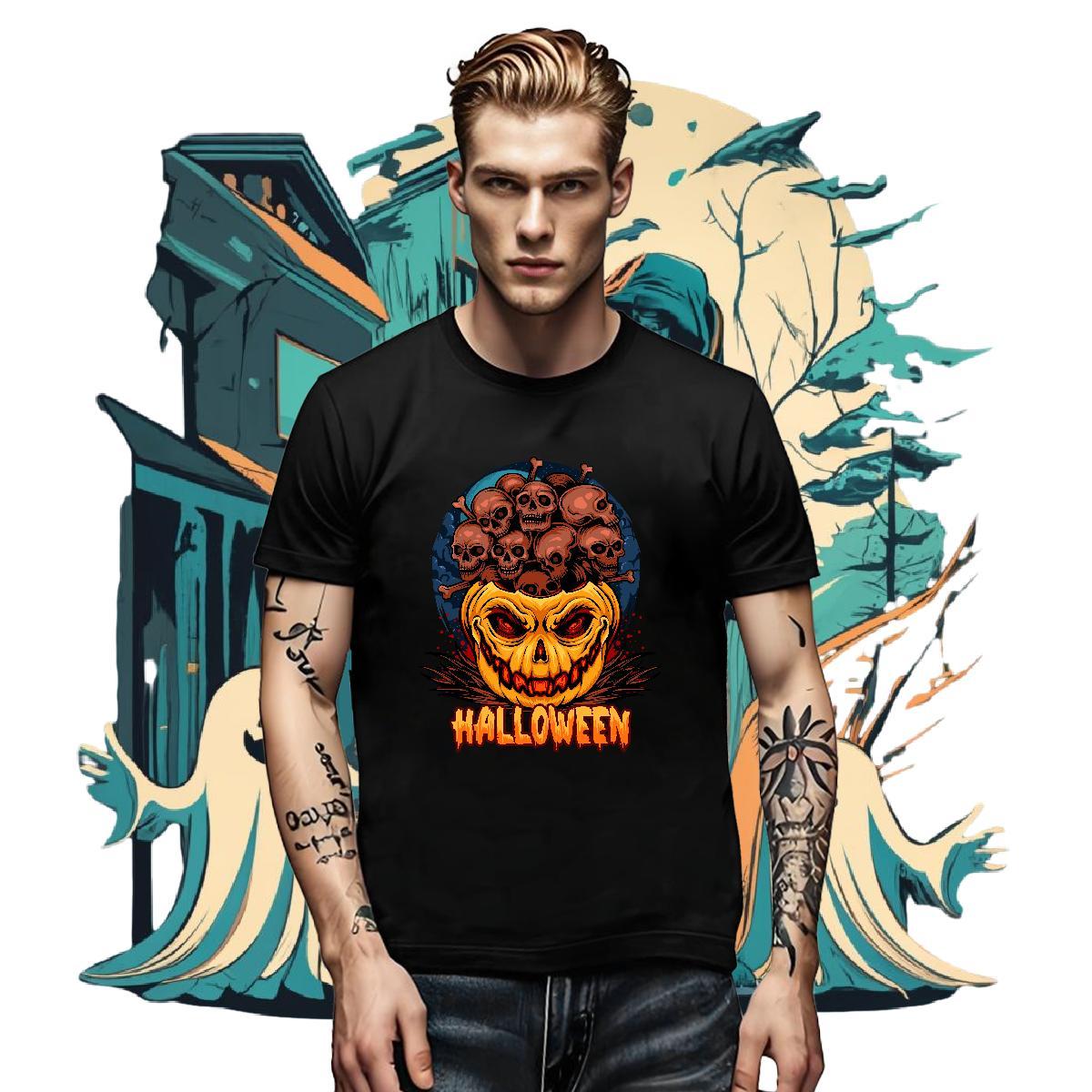 DIY pumpkin Couples T Shirts 230g Pure Cotton T Shirts Men Oversized Sports Casual Short Sleeve Soft Popular Clothes