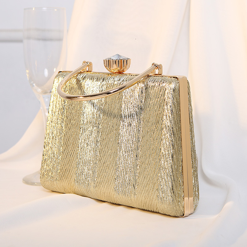 New Dinner with 100 Pleats Banquet Dress Women's Small Square Fashion Handheld Bag