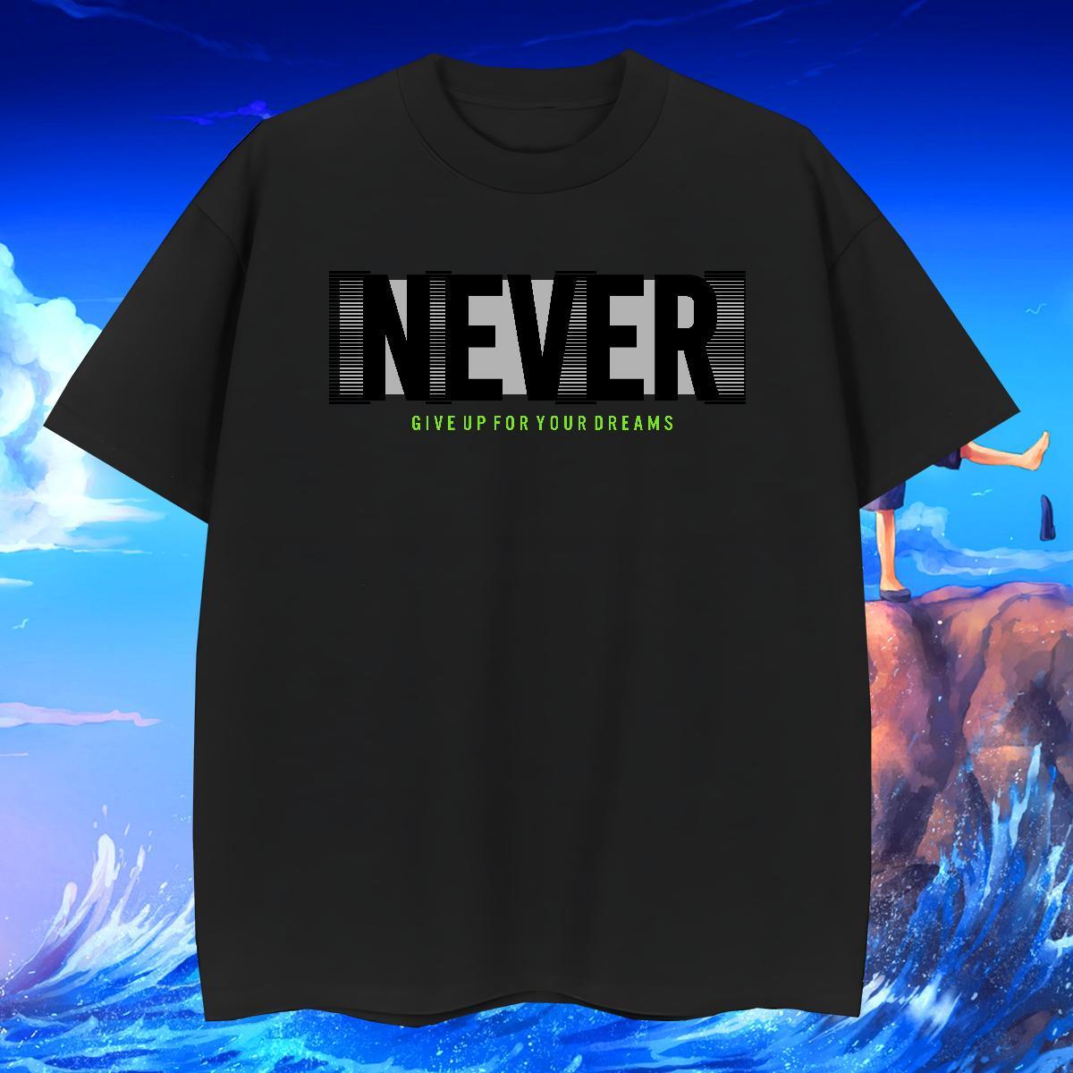 Loose Fit Couples T Shirts Daily Wear 230g 100% Cotton Custom Anime Breathable Short Sleeve never T Shirts Men 2024 Clothes