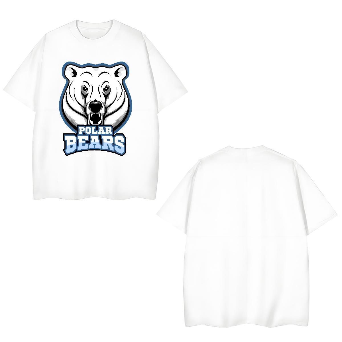 Soft Man T Shirts bear Short Sleeve O-Neck Outdoor Custom Printed 230g Cotton Men Clothes T-Shirt New Clothings
