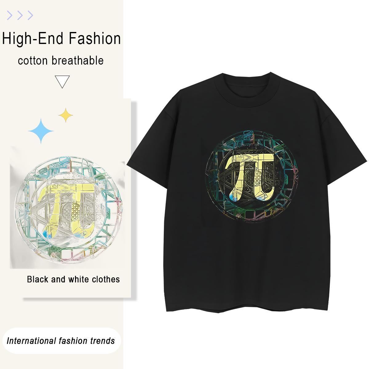 Soft math 230g Pure Cotton Tshirts Street Casual Round Neck Short Sleeve T Shirt For Man Classic DIY Printed Wear
