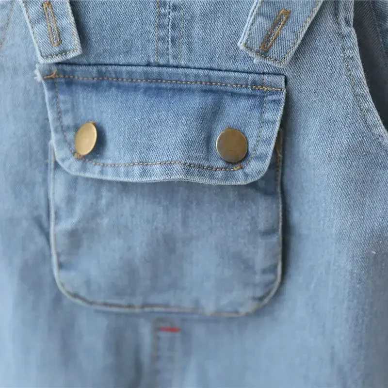 Baby girl overalls childrens casual Trouser jumpsuit baby denim Dungarees childrens jeans W241227