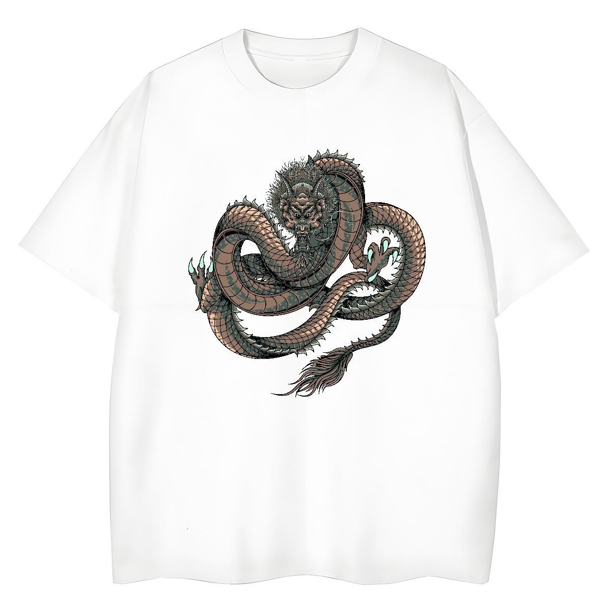 T Shirts Men 230g 100% Cotton ferocity Street Casual Crew Neck Breathable Graphic Couples T Shirts Stylist Loose Top Tees