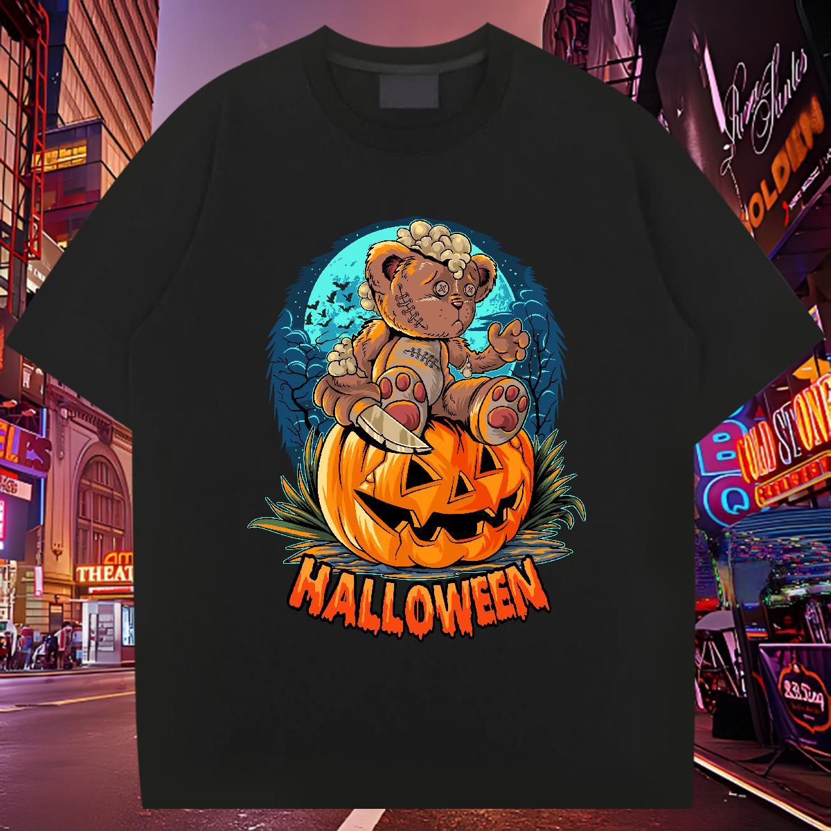 Classic T Shirt For Man pumpkin Breathable Crew Neck Street wear Hip Hop Custom Anime 230g Pure Cotton Men Tshirts Designer Fashion Tees Shirts