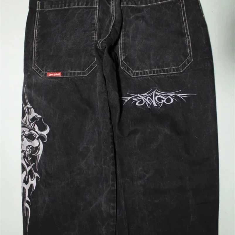 European And American Fashion Trends Clown Embroidered Jeans Men Y2k Street Hip Hop Punk Plus Size Casual Baggy Jeans Unisex 240819