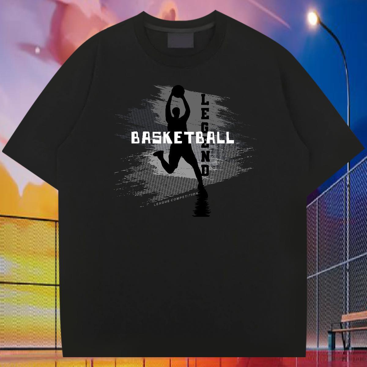 Classic Casual basketball Tshirt for Man Woman 230g 100% Cotton T Shirt For Man Plus Size Custom Daily Wear O Neck Short Sleeves Cool Tops