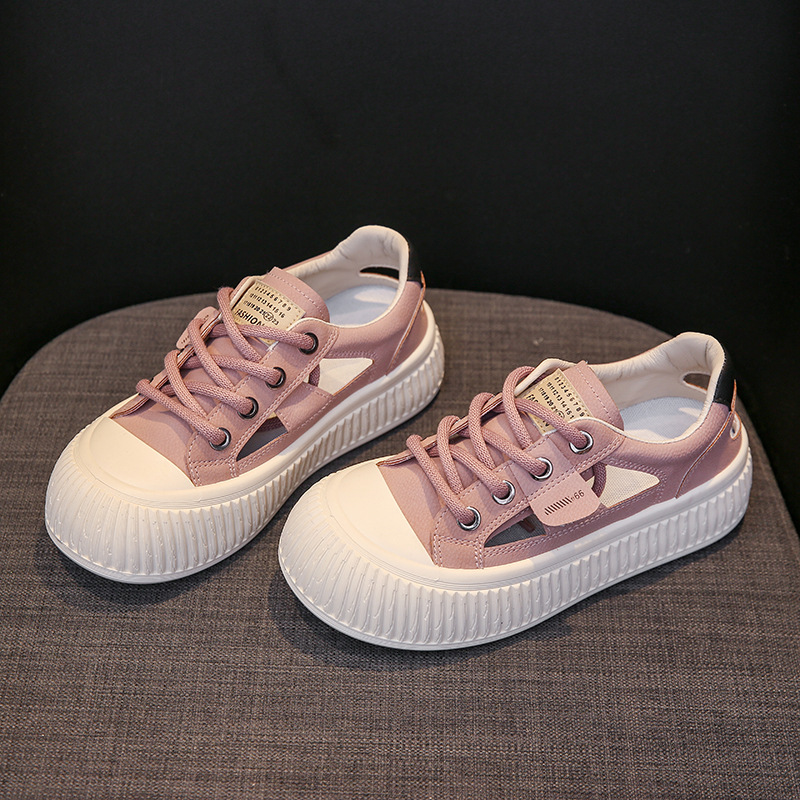 Ddmysports Little White Women S Summer New Korean Edition Instagram Female Student Leisure Ollow Breathable Versatile Board Shoes Street Shoot M OUTDO