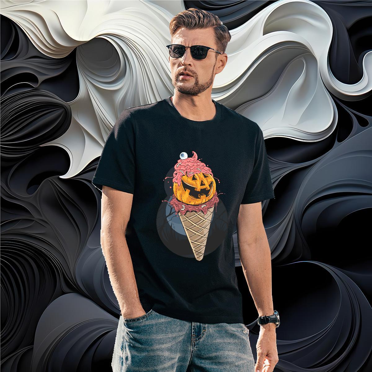 Free Shipping T-Shirts pumpkin Breathable Short Sleeve Casual Beach White Plus Size 100% Cotton 230g Couples T Shirts Fashion Designer Tee Shirt
