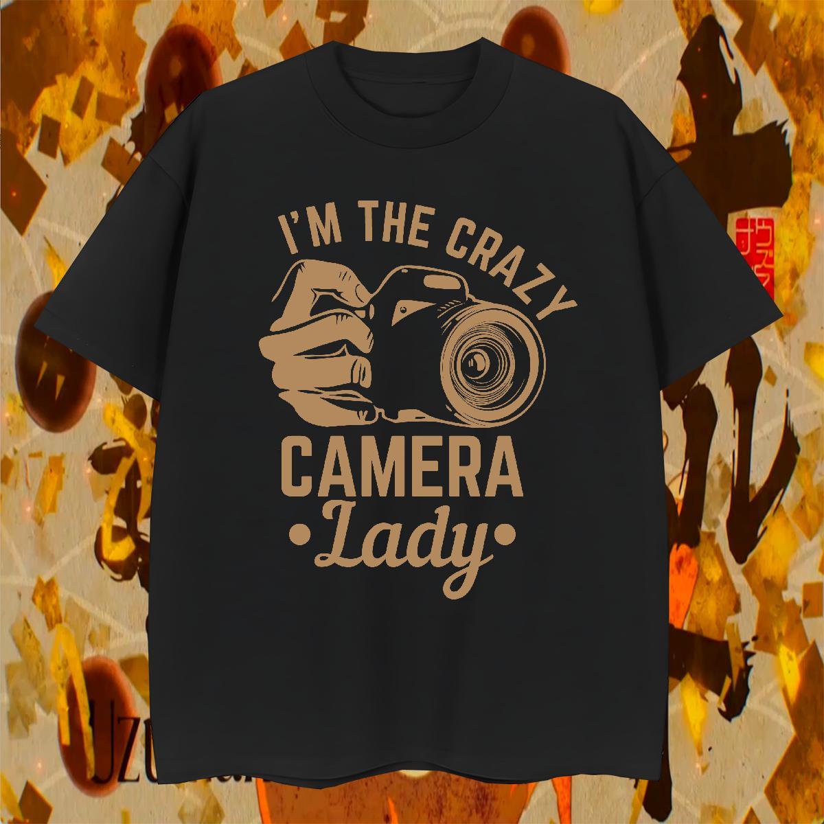 Unisex Men Tees Daily Outfit 230g Cotton DIY Pure Cotton camera Mens T Shirts 2024 Tops Shirt