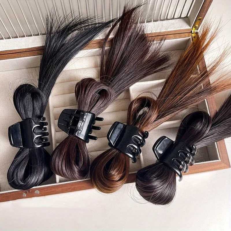 H STAR synthetic wig ponytail top hair claw womens short straight invisible ponytail W240817